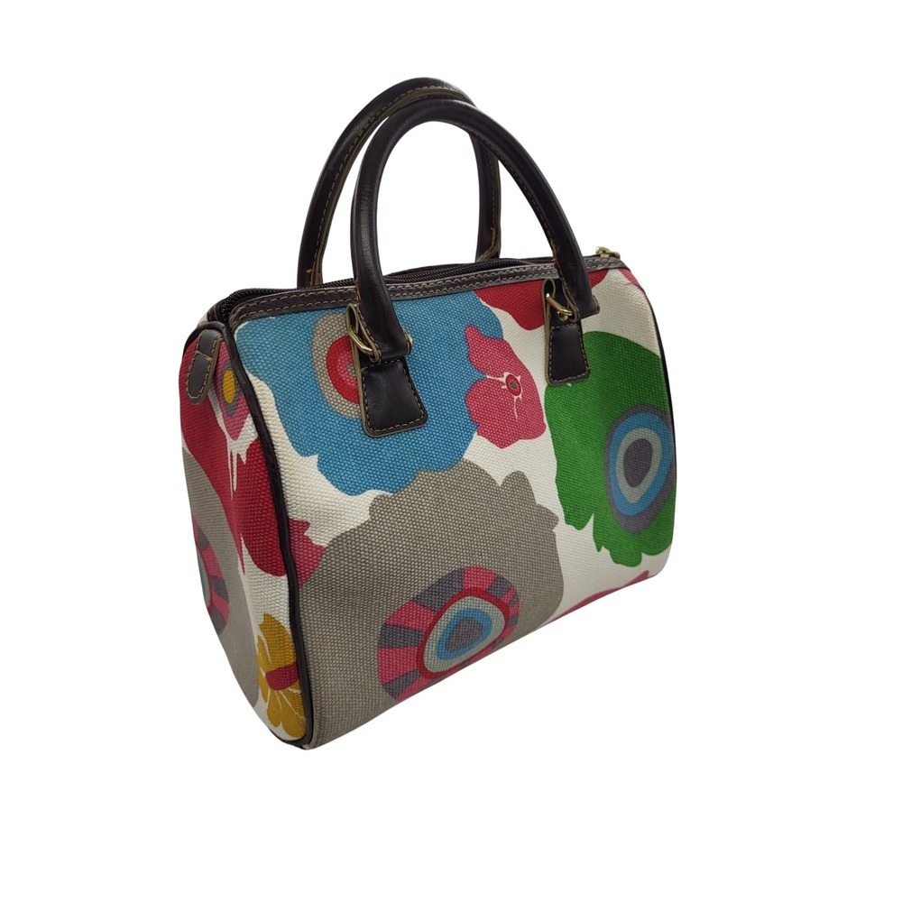 Victoria's Secret Y2K Floral Bowler Bag Canvas Indie Dopamine Purse Zip Top - Picture 9 of 13